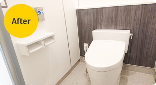 清潔感を高めた女性トイレ改修｜オフィスビルオーナー（東京）